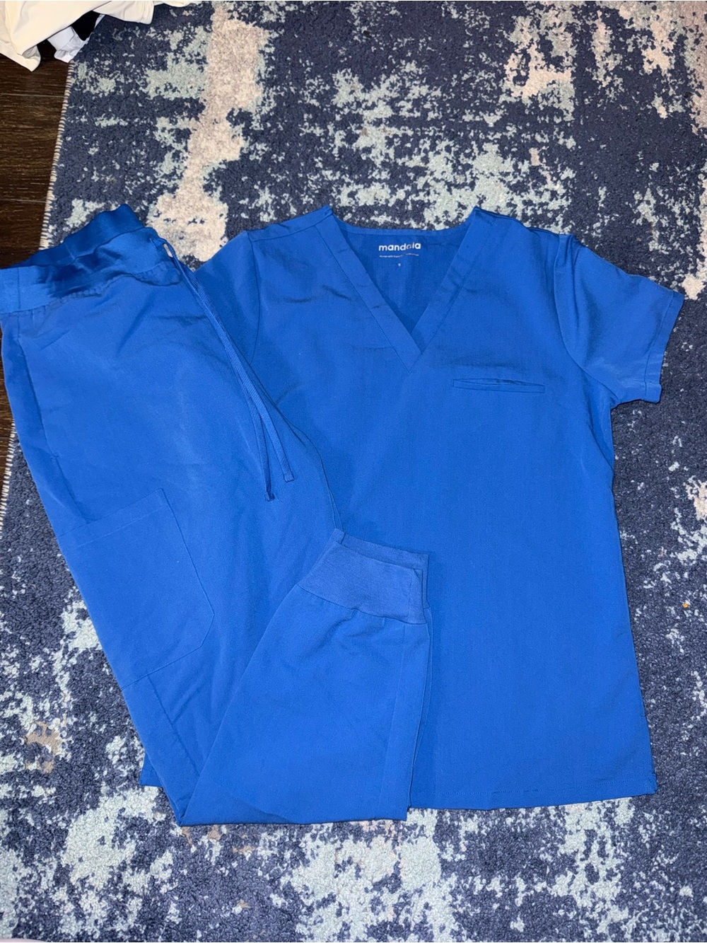 Mandala Scrub Set Royal Blue